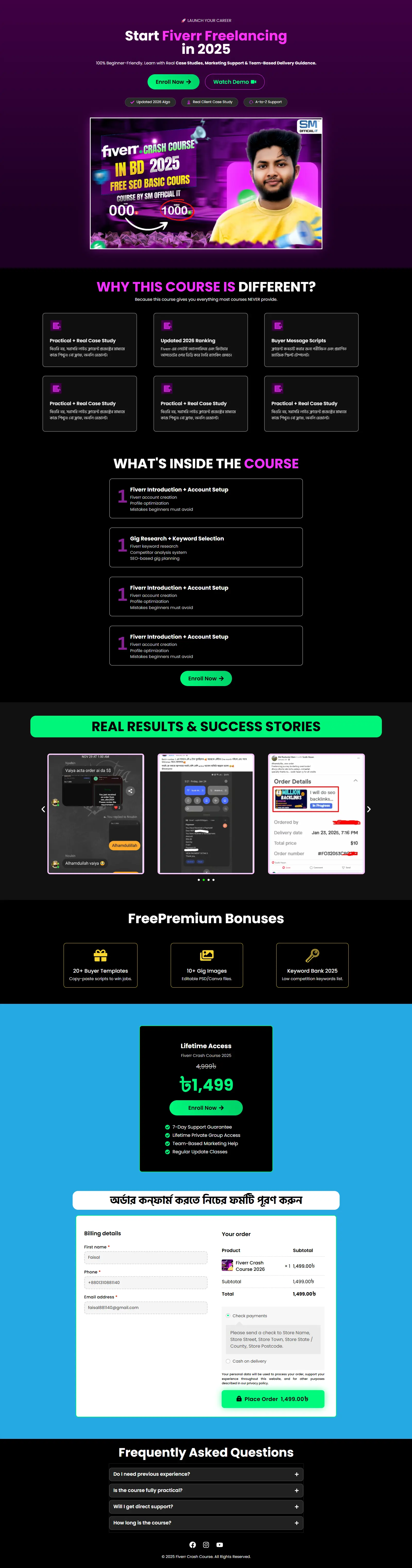 Online Course Sales Landing Page